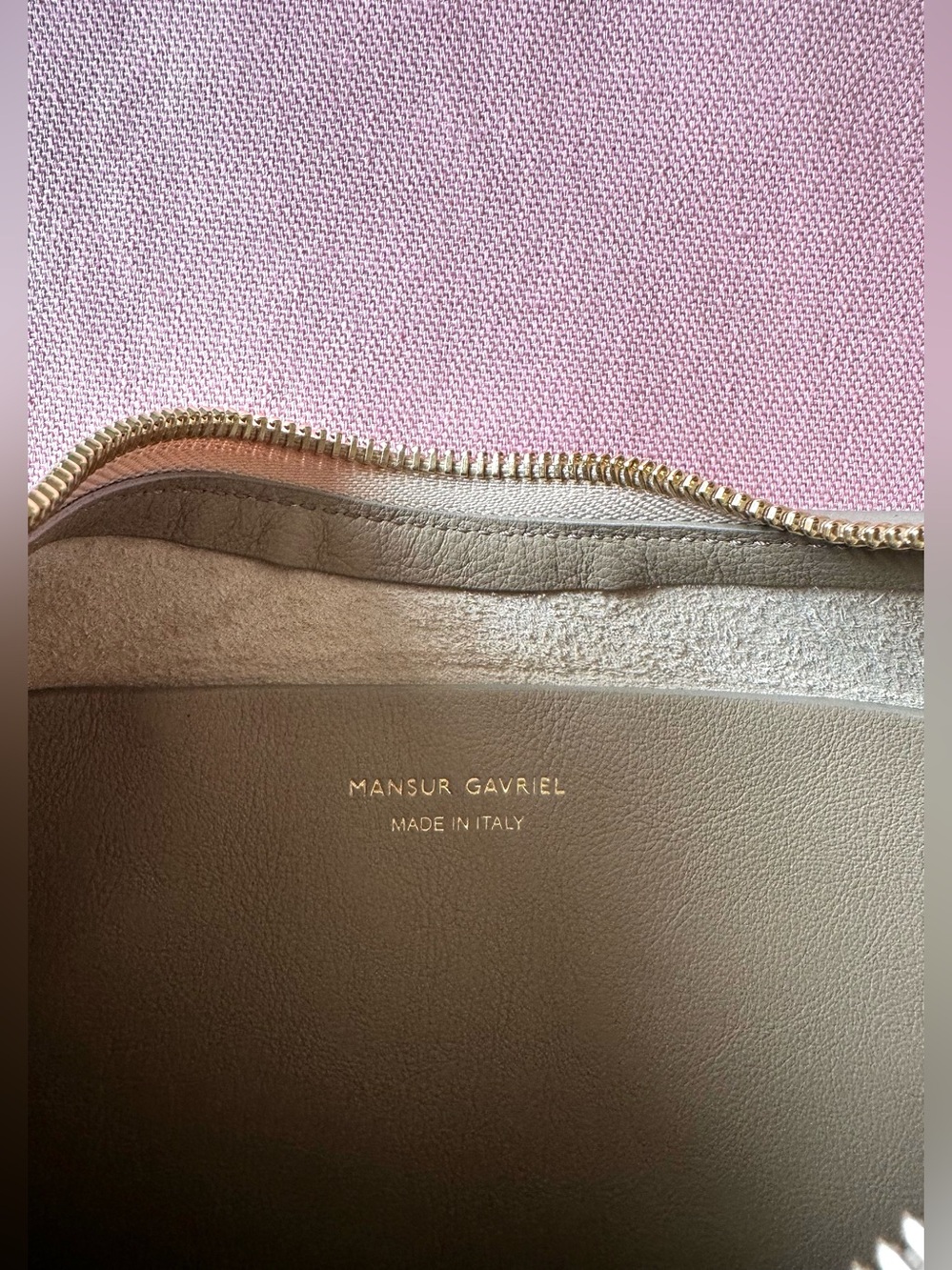 Mansur Gavriel Like-New Candy Hobo, warm grey (taupe) - Picture 4 of 13